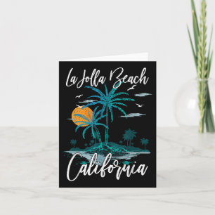 La Jolla Beach California Palm Tree Summer Family Karte