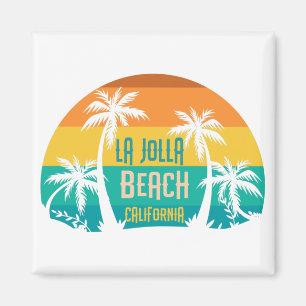 La Jolla Beach Retro Magnet