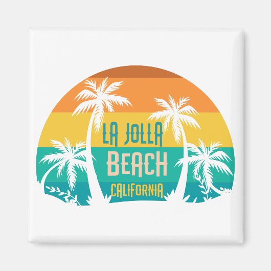 La Jolla Beach Retro Magnet (Vorne)
