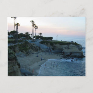 La Jolla Beach Sunset Custom California Postcard Postkarte