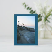 La Jolla Beach Sunset Custom California Postcard Postkarte (Stehend Vorderseite)