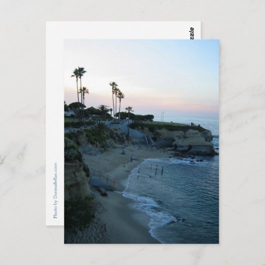 La Jolla Beach Sunset Custom California Postkarten (Vorne/Hinten)