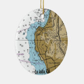 La Jolla CA Chart Keramik Ornament (Rechts)