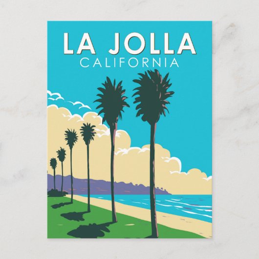 La Jolla California Art Vintag Postkarte (Vorderseite)