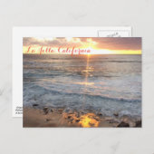 La Jolla, California Beach Sunset Postcard Postkarte (Vorne/Hinten)