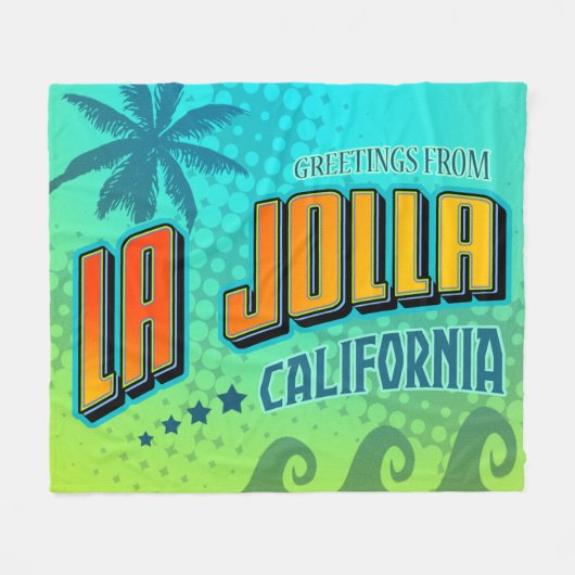 La Jolla California Blanket Fleecedecke (Vorderseite (Horizontal))