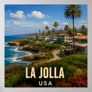 La Jolla California Küstenort Reise Poster