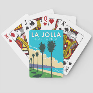 La Jolla California Reise Kunst Vintage Spielkarten