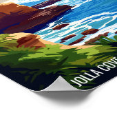 La Jolla Cove California Vintage Poster (Ecke)