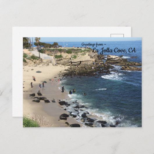 La Jolla Cove, Kalifornien Postkarte (Vorne/Hinten)