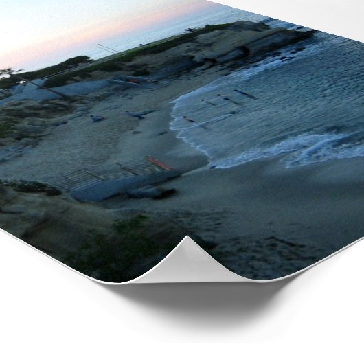 La Jolla Cove Sunset Custom Poster Printing (Ecke)