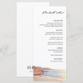 La Jolla Cove Wedding Dinner Menu Menükarte (Vorne/Hinten)