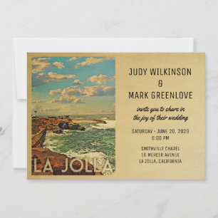 La Jolla Hochzeitseinladung Vintage Mitte des Jahr Einladung
