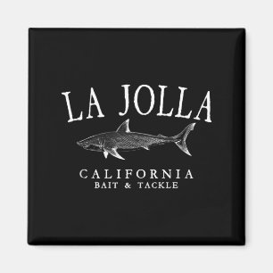 La Jolla Kalifornien Hai Weiß Kunst Vintage Magnet