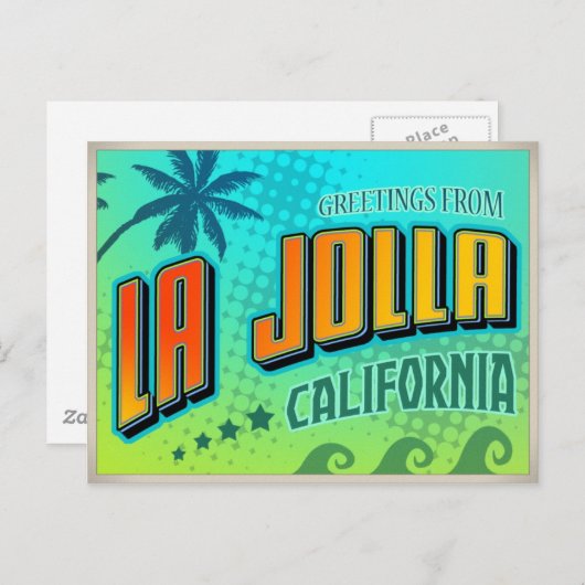 LA JOLLA POSTKARTE (Vorne/Hinten)