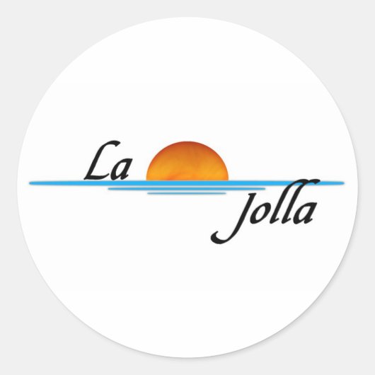 La Jolla Runder Aufkleber (Vorderseite)