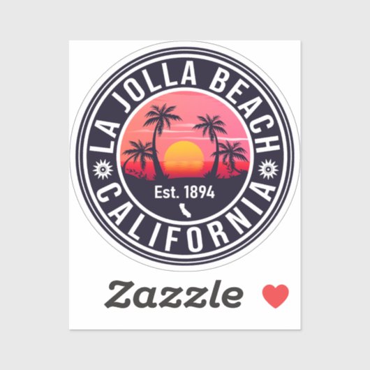 La Jolla San Diego Aufkleber (Blatt)