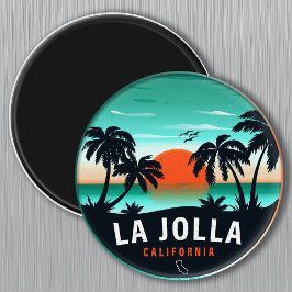 La Jolla San Diego Ca Retro Sunset Souvenir 60er Magnet