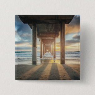 La Jolla, Scripps Pier an Sonnenuntergang   San Button