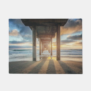 La Jolla, Scripps Pier an Sonnenuntergang San Fußmatte