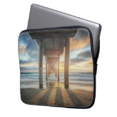 La Jolla, Scripps Pier an Sonnenuntergang | San Laptopschutzhülle (Vorderseite Links)