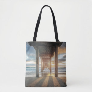 La Jolla, Scripps Pier an Sonnenuntergang San Tasche