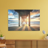 La Jolla, Scripps Pier bei Sonnenuntergang | San D Leinwanddruck (Insitu (Wohnzimmer))