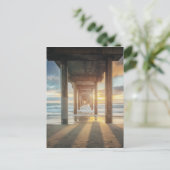 La Jolla, Scripps Pier bei Sonnenuntergang | San D Postkarte (Stehend Vorderseite)