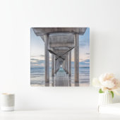 La Jolla, Scripps Pier Quadratische Wanduhr (Zuhause)