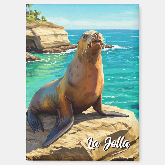 La Jolla Sea Lion California Magnet (Vorderseite)