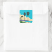 La Jolla Shores Beach Quadratischer Aufkleber (Tasche)