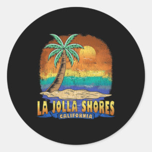 La Jolla Shores Kalifornien Vintage abgenutzt Ande Runder Aufkleber