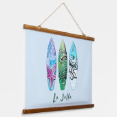 La Jolla Surfboards Wandteppich Mit Holzrahmen (Gewinkelt)