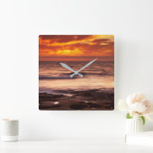 La Jolla Tide Pools Quadratische Wanduhr (Zuhause)