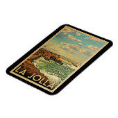 La Jolla Vintage Reise - Kalifornien Küste Magnet (Linke Seite)