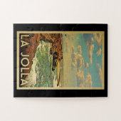 La Jolla Vintage Reise - Kalifornien Küste Puzzle (Horizontal)