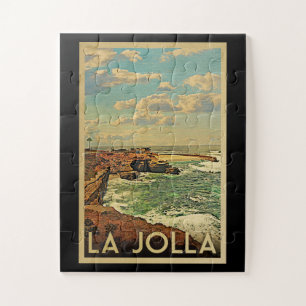La Jolla Vintage Travel - Kalifornische Küste Puzzle