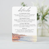La Jolla Wedding Details Eintrittskarte Begleitkarte (Stehend Vorderseite)