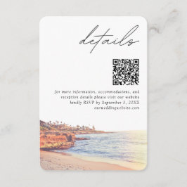 La Jolla Wedding Modern Details QR Code Begleitkarte