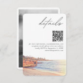 La Jolla Wedding Modern Details QR Code Begleitkarte (Vorne/Hinten)