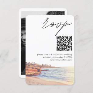 La Jolla Wedding Modern UAWG QR Code Begleitkarte