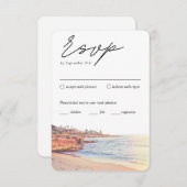 La Jolla Wedding Traditionelle UAWG Meal Option Begleitkarte (Vorne/Hinten)