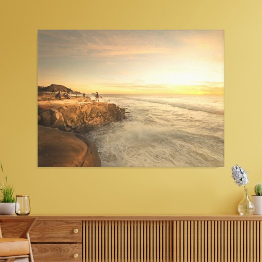 La Jolla Windansea Sunset 54x40 Extra Große Leinwa Leinwanddruck (Insitu (Wohnzimmer))