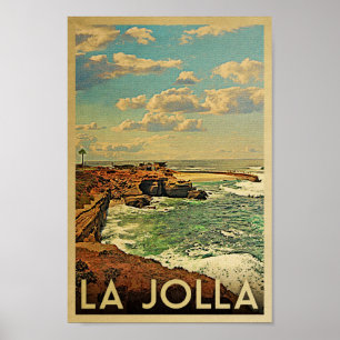 La- Jollaplakat - Vintager Reise-Druck Poster