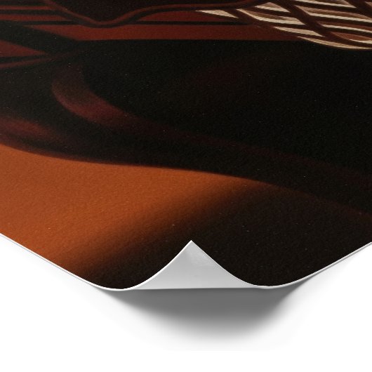 LA JOUEUSE DE BILLARD (The Billiards Player) Poster (Ecke)