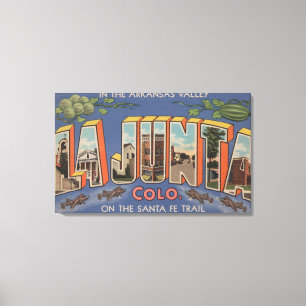 La-Junta, Colorado - große Buchstabe-Szenen 2 Leinwanddruck