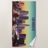 LA, Kalifornien Strandtuch (Vorderseite)