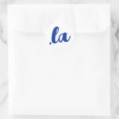 ,la Kamala comma aussprechen blauen Text Runder Aufkleber (Tasche)