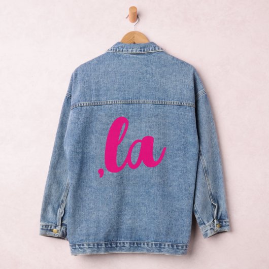 ,la Kamala comma aussprechen heißen rosa Text Jeansjacke (Hangar)