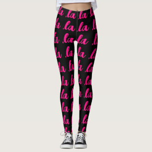 ,la Kamala comma aussprechen heißen rosa Text schw Leggings